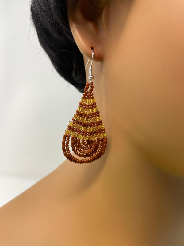 Imara earrings Brown on Gold